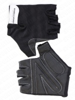 Перчатки для фитнеса unisex кожа черный Q12 - XXL