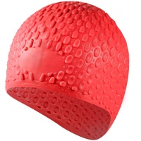 Шапочка для плавания силиконовая Bubble Cap (красная) B31519-3
